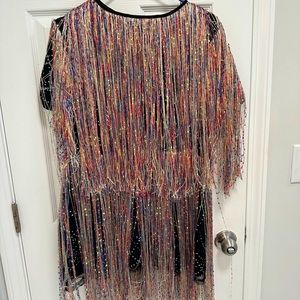 Never worn! Tags still on! Large Xplus Wear multicolor tassel dress
